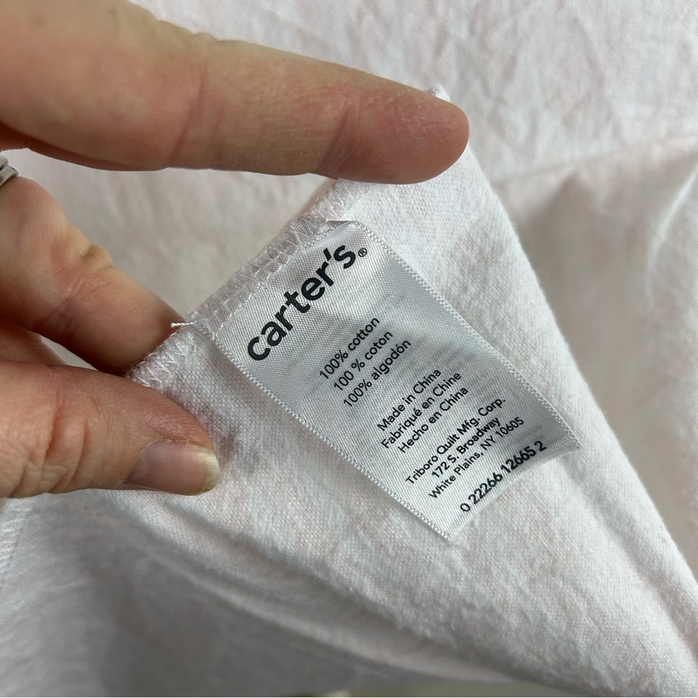 Carter's Pink White Zebra Print Baby Receiving Blanket Flannel Cotton Thin - Picture 7 of 8